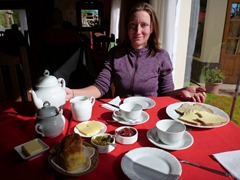 Having Welsh tea in Trevelin, Argentina.