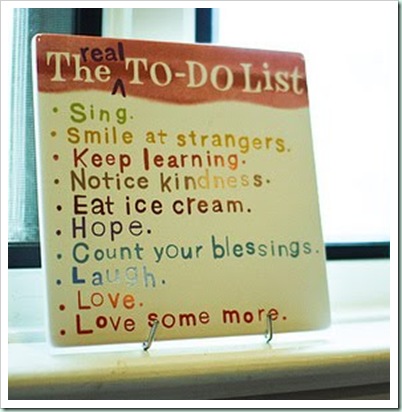 the real to do list