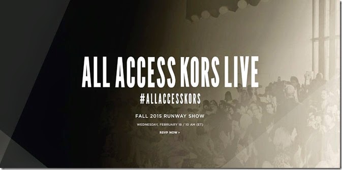 Michael Kors. Fall 2015 Fashion Show _AllAccessKors, 2.9.15