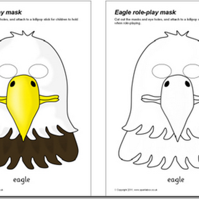 Máscara de águila para colorear