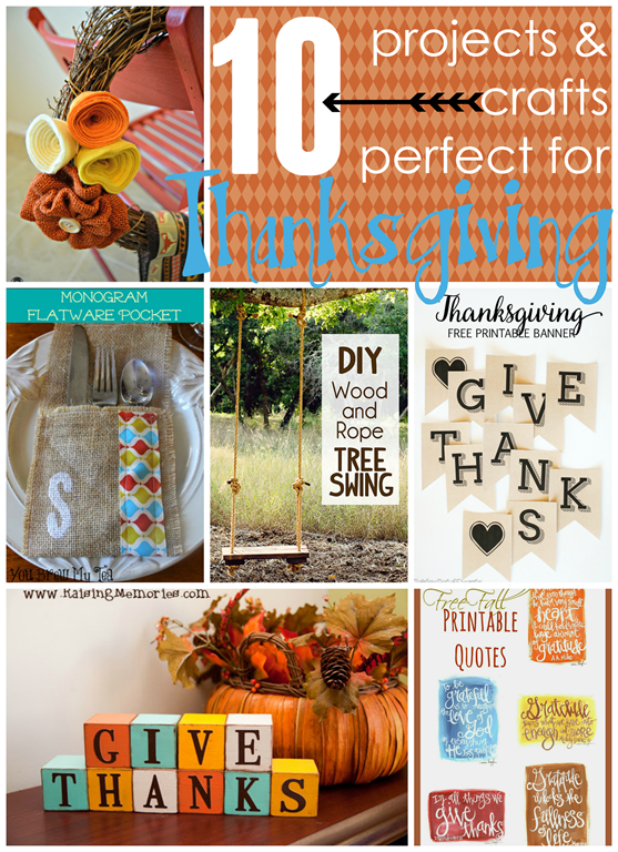 10 Projects & Crafts perfect for Thanksgiving #Thanksgiving #DIY at GingerSnapCrafts.com