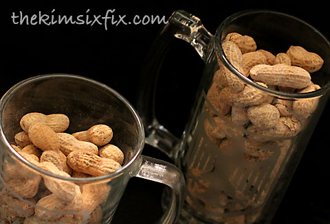 Peanuts in beer glass