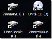 Visualizzare sul desktop l’icona dei dischi dopo averli collegati al PC