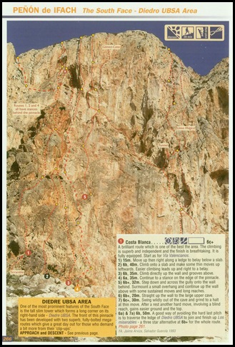 Peon de Ifach - Sur - Costa Blanca 250m 6c  (6b A0 Oblig) (RockFax)