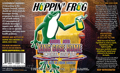Hoppin’ Frog - Barrel Aged King Gose Home Imperial Gose - mybeerbuzz ...