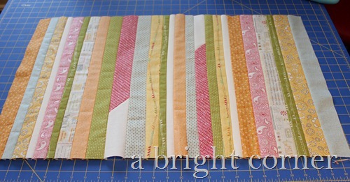Table runner made from fabric scraps