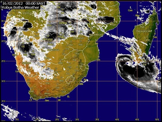 SouthAfrica Satellite View Weather EuymetsatFeb142012
