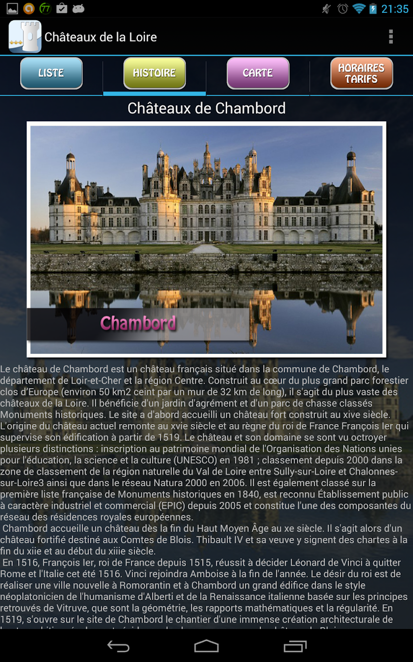 Châteaux de la Loire Screen 1