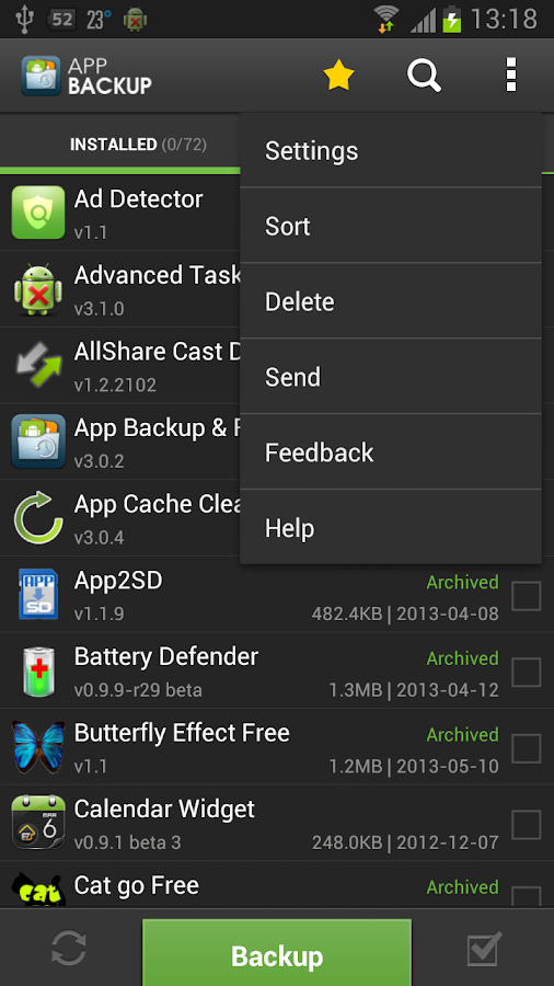 App Backup & Restore - screenshot