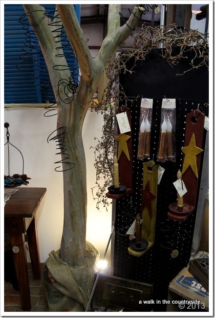 tree for display in antique booth