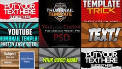 шаблоны значков видео youtube temlates thumbnail youtube video