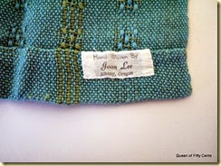 Handwoven placemats tag