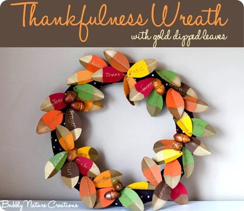 thankful wreath craft for kids