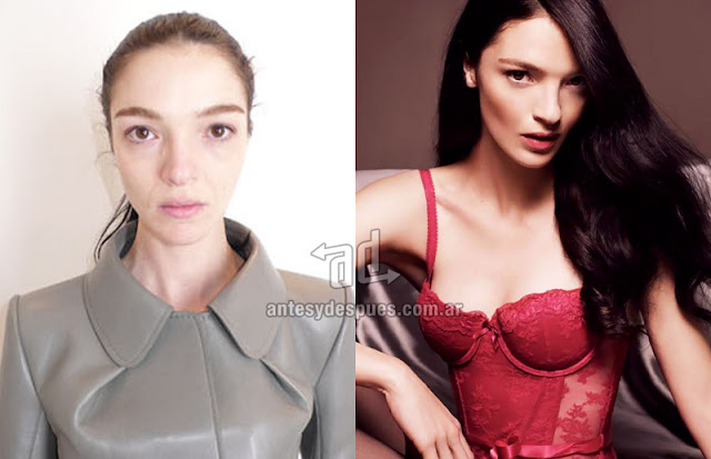 Photos of top model Mariacarla Boscono without makeup