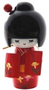 boneca kokeshi vermelha