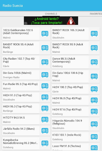 Radios de Suecia