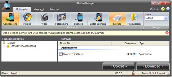 iDevice Manager Storage