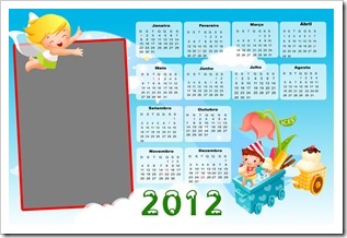 Coleção calendario 2012 PSD photoshop