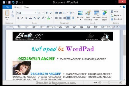 WordPad in Windows8