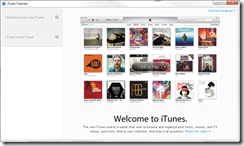 الشاشة الترحيبية الخاصة ببرنامج ايتونز iTunes 11.3