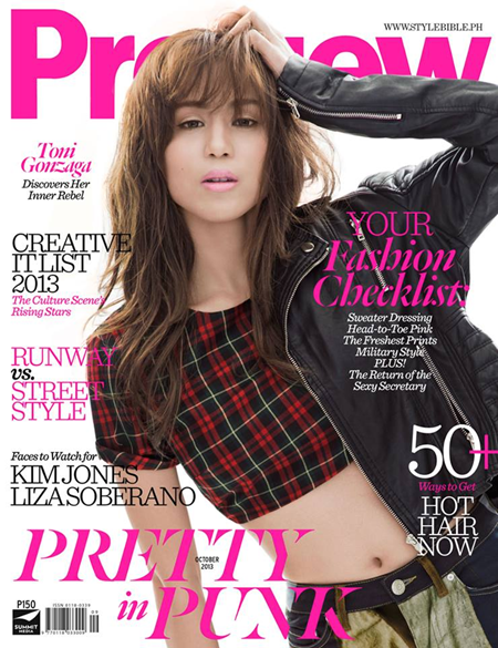 Toni Gonzaga on Preview Oct 2013 cover