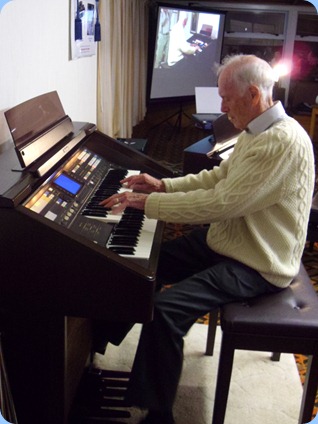 Rendall's career started with the Theatre Organ and he kindly gave an encore on the Club's Technics GA3 Organ by request.