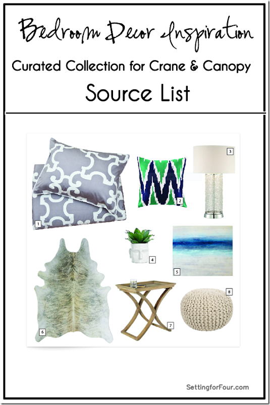 Source List for Bedroom Decor Inspiration // Curated 