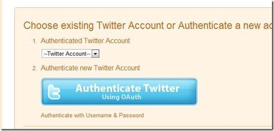 autenticazione account twitter