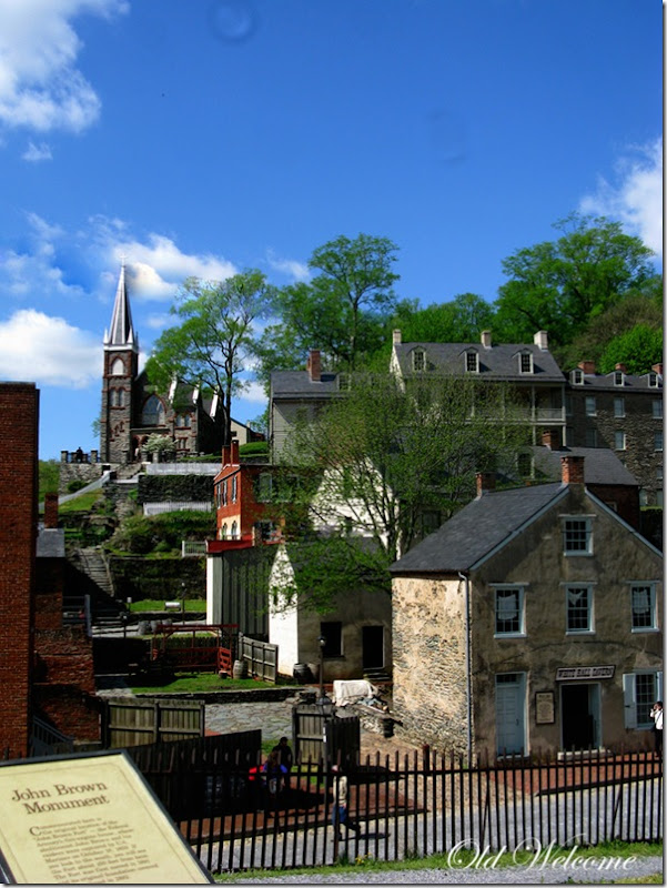 town view harpers ferry wv old welcome