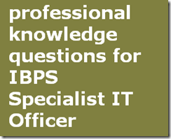 professional knowledge questions for IBPS Specialist-IT