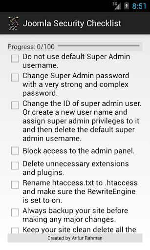 Joomla Security Checklist
