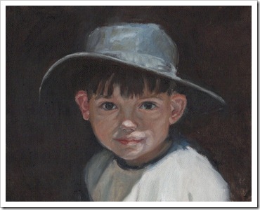 old time hat painting
