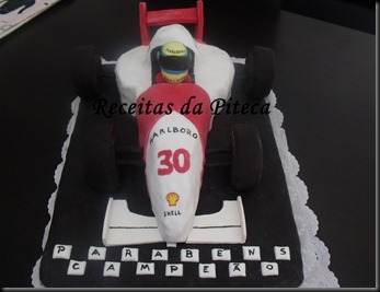 Bolo de aniversário Carro de Formula 1 (Vegan)
