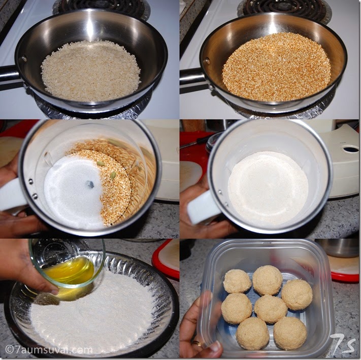 Rice laddu process