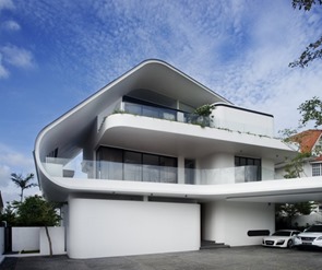 Ninety7 Siglap de Aamer Architects Fachada-modernas-casa-ninety7-siglap-de-aamer-architects