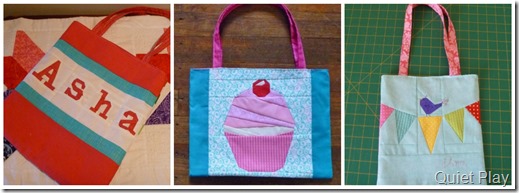 Paper Pieced Tote Bags
