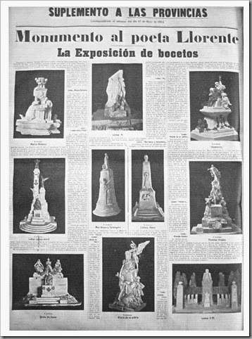 Bocetos presentados (Las Provincias, 14 de mayo de 1914)