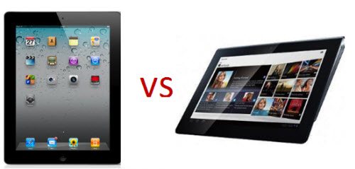 de tabletas Sony Tablet™ S vs iPad 2