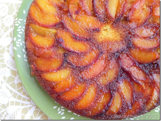 Peach and Cornmeal Upside-Down Cake and some Como - Savoring Italy