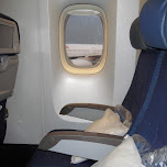 3 seats to myself on aircanada in Narita, Japan 