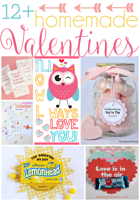 Over 12 Homemade Valentines at GingerSnapCrafts.com #linkparty #features