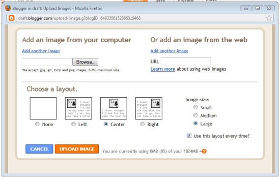 bandwidth--blogger image upload