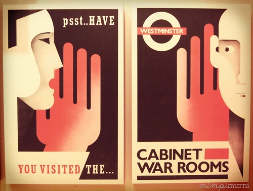 Love these posters of the Churchill War Rooms. It's a great museum if you're a history buff like me & my hubby. We're not pros but history never fails to fascinate us.