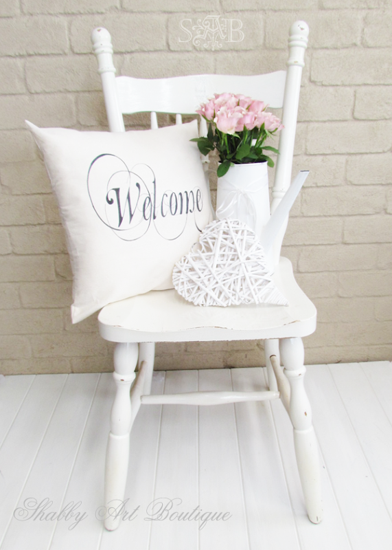 Shabby Art Boutique - welcome cushion 3