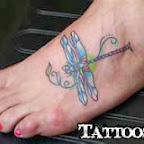 dragonfly - Foot Tattoos Designs