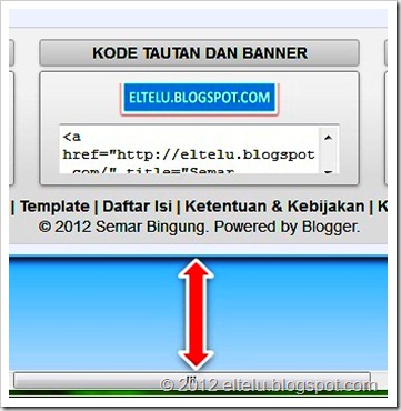 Ilustrasi Jarak Halaman Blog Dengan Tepian Browser