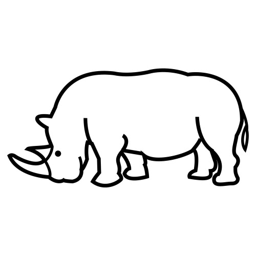 Dibujos rinoceronte de colorear - Imagui