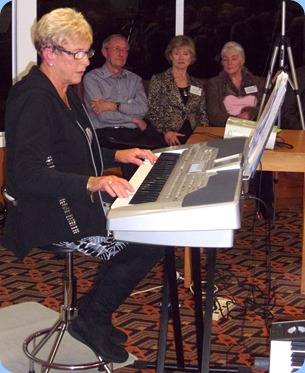 Jan Johnston playing her Korg Pa1X