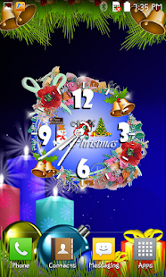 download Christmas Clock live wallpaper free