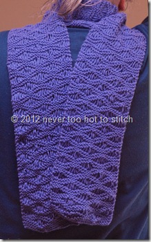2012 purple dropped stitch scarf